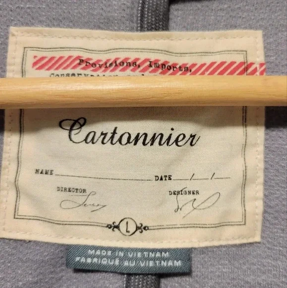 Anthro Cartonnier Beckett Piped Blazer Jacket, Size L - Picture 6 of 6